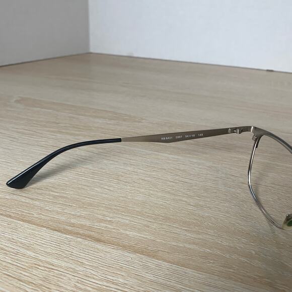Ray-Ban RB6421 2997 Eyeglasses Black Matte Metal Frame 54-18-145 - Picture 5 of 8